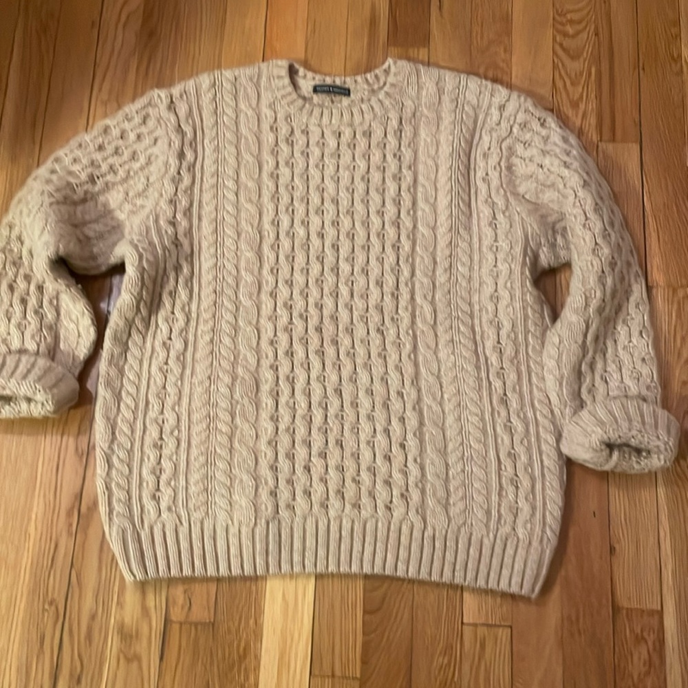 EUC Brandy Melville Fisherman Sweater Tan